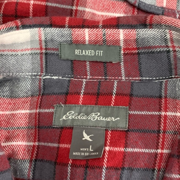 Eddie Bauer Long Sleeve Button Down Flannel - Picture 3 of 5